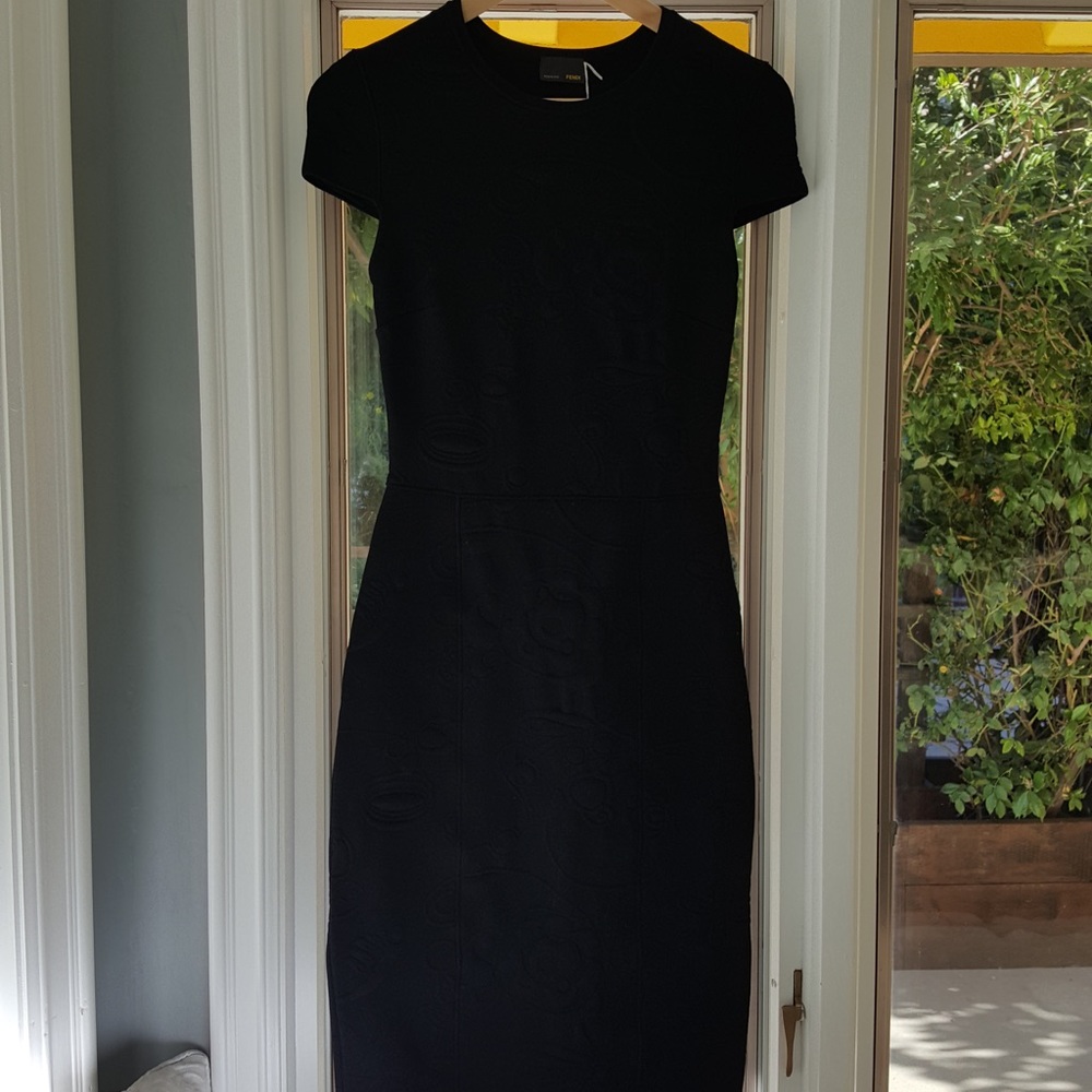 Fendi Women’s Jacquard Crew Neck Dress